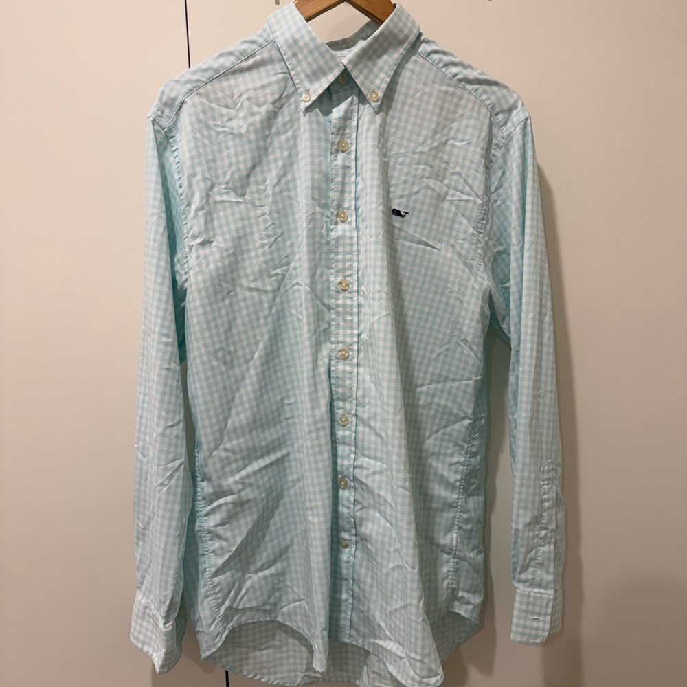 Vineyard Vines Blue Casual Button Down Shirt Classic Style